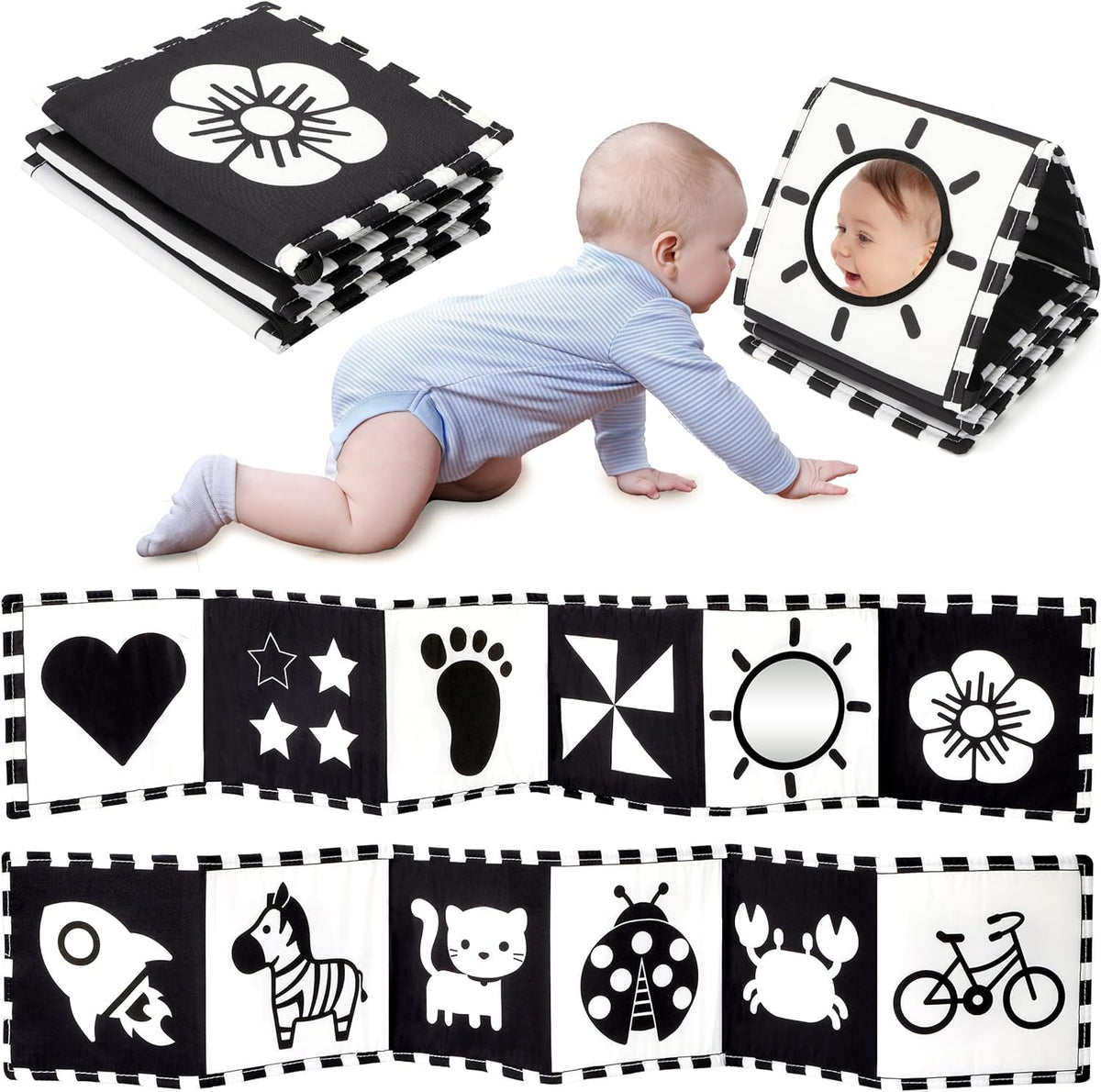 URMYWO Baby Toys, Black and White Sensory Toys Brain Development