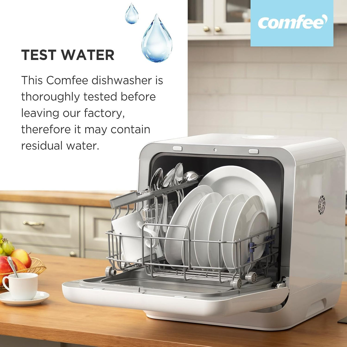 COMFEE' Table Top Dishwasher, No Plumbing Needed, for Singles & Couples