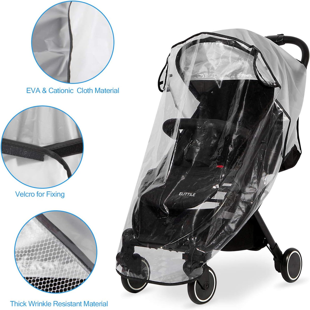Universal Rain Cover for Pushchair, Waterproof Stroller Rain Cover