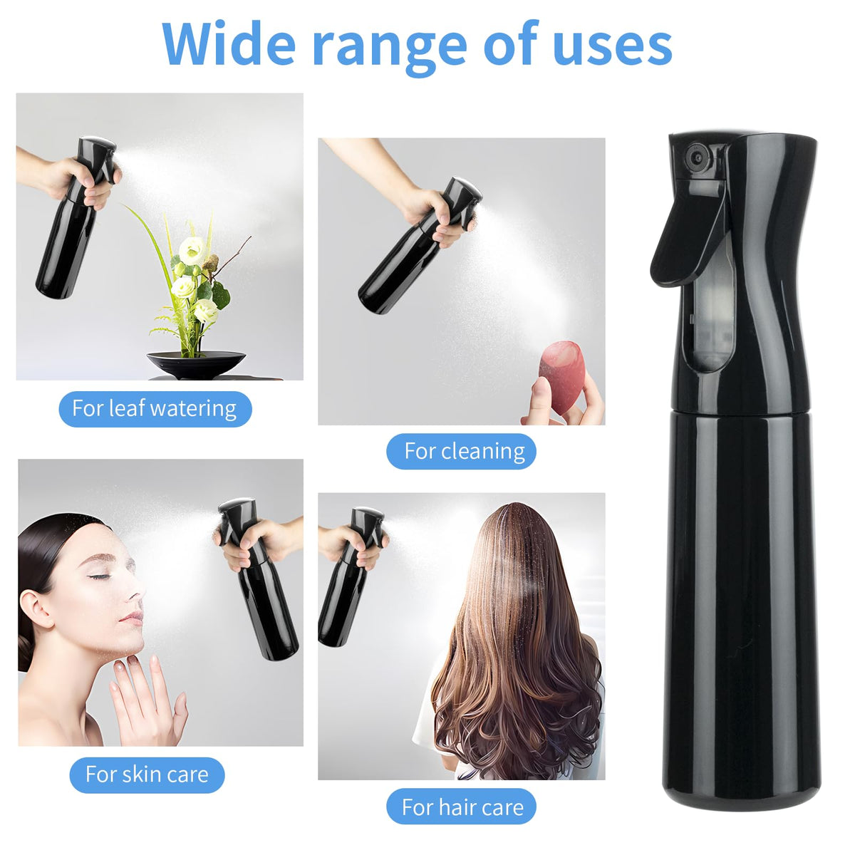 Spray Bottles Continuous Ultra Fine Mist Empty Water Bottles Hairdresser Spray Bottles Salon Hairdresser Hair Tool Water Sprayer (200ML, Mint Green)