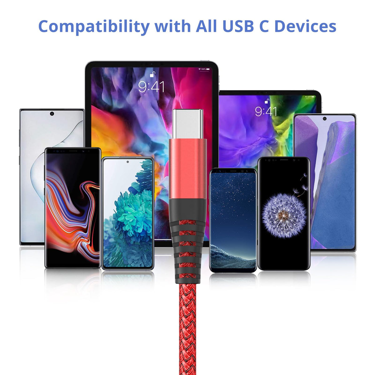 Ofuca USB C Charger Cable,3Pack 1M USB to USB C Cable