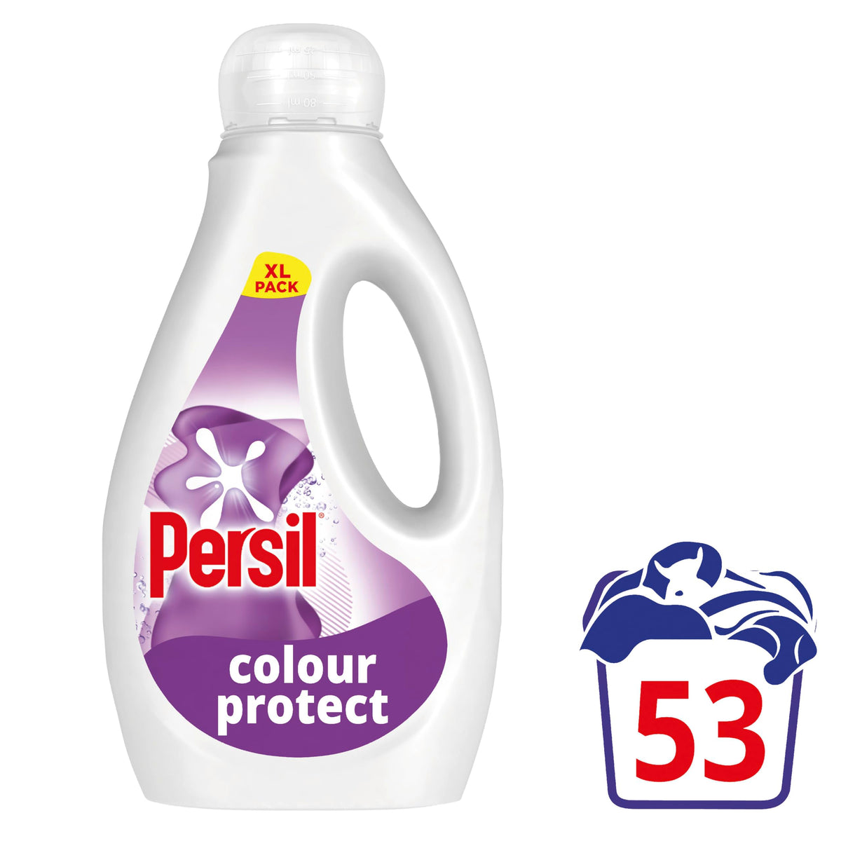 Persil Colour Laundry Washing Liquid Detergent keeps colours bright outstanding stain removal in quick & cold washes 53 washes (1.431 L)