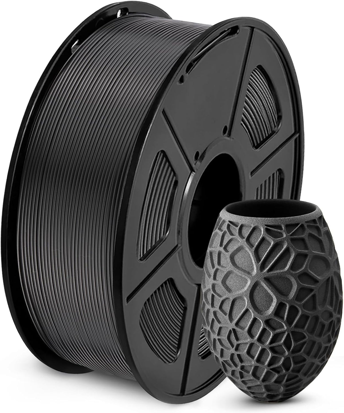 SUNLU PLA Filament 1.75mm Black PLA 1KG, Neatly Wound 3D Printer Filament