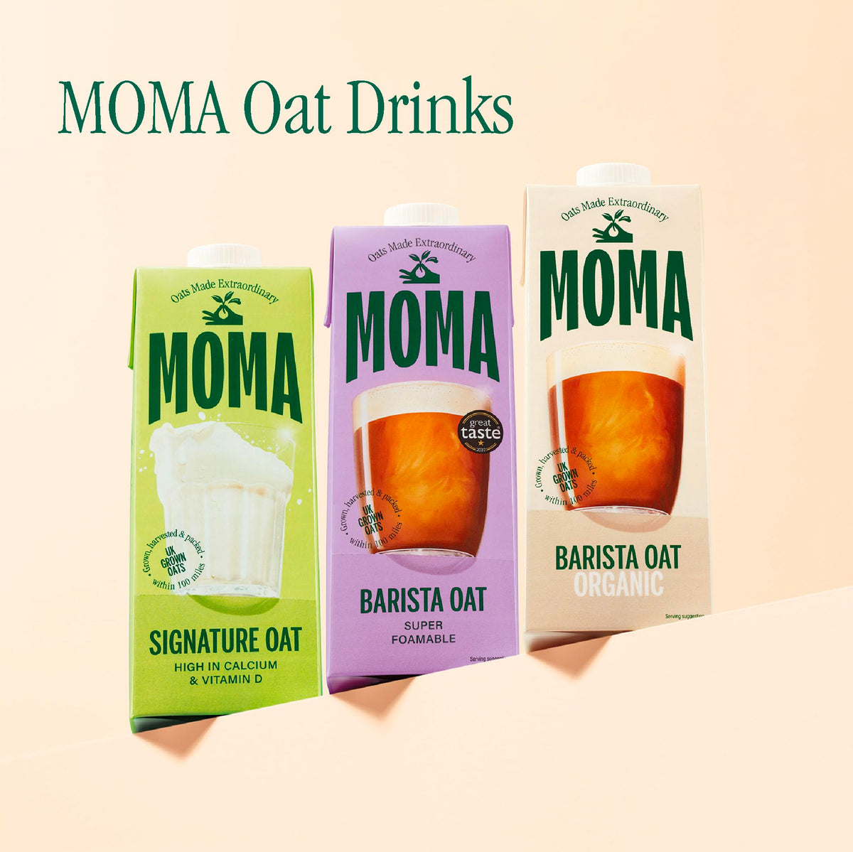 MOMA Pistachio Oat Drink • 1L • No Added Sugar • Vegan, Nut Free & GF