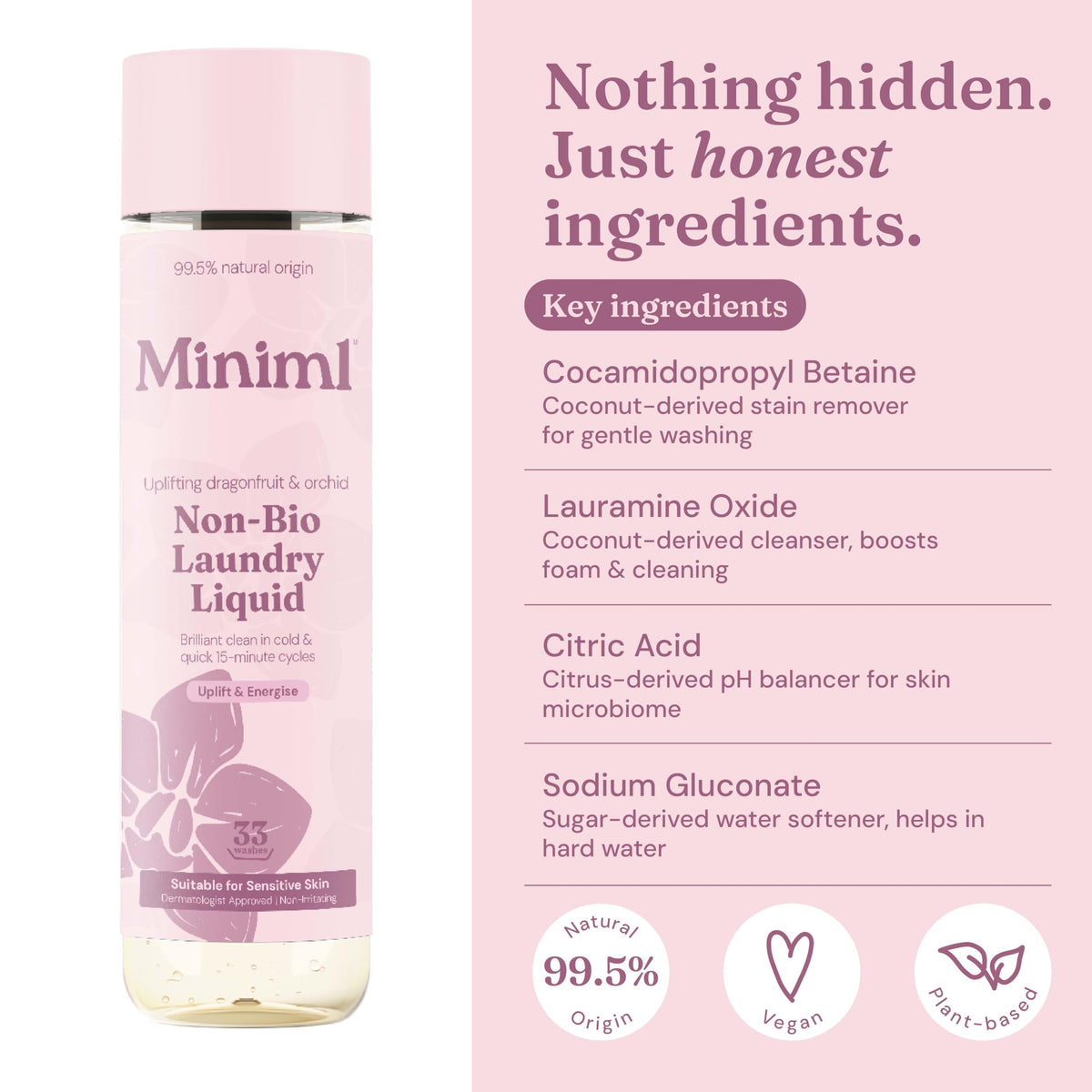 Miniml Eco Laundry Liquid Washing Detergent 5L Refill – Fresh Linen