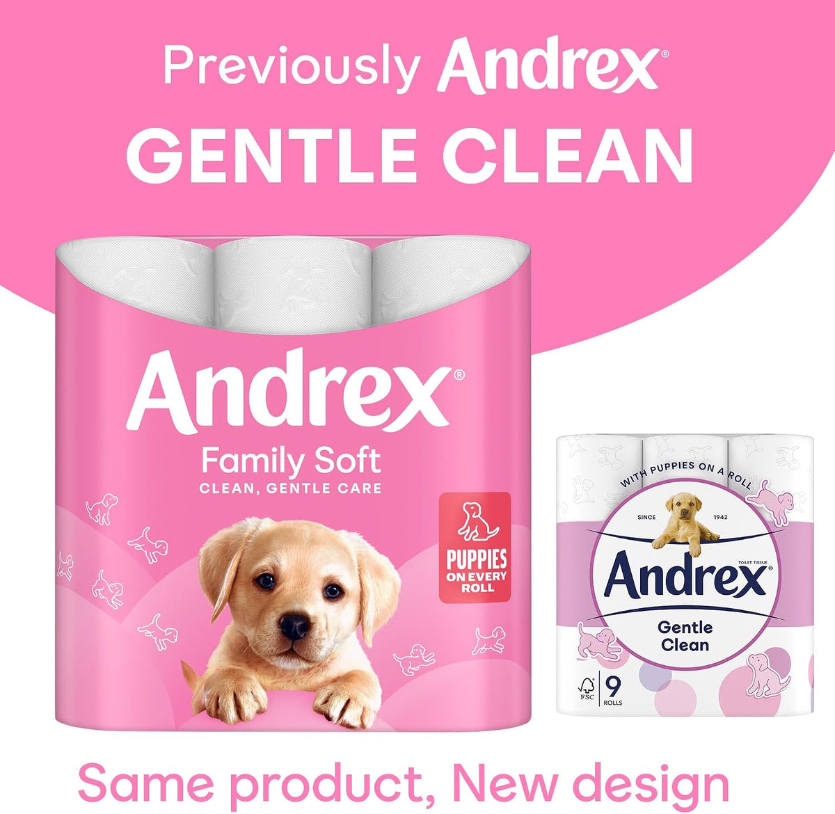 Andrex Family Soft Toilet Roll - 72 Toilet Rolls, Bulk Buy, Fragrance Free, FSC Certified