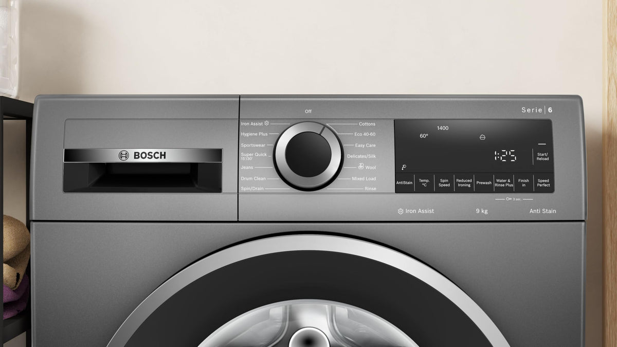 Bosch Series 6 WGJ25400GB Washing Machine, 10kg, 1400rpm, Energy Rating A, Freestanding, White