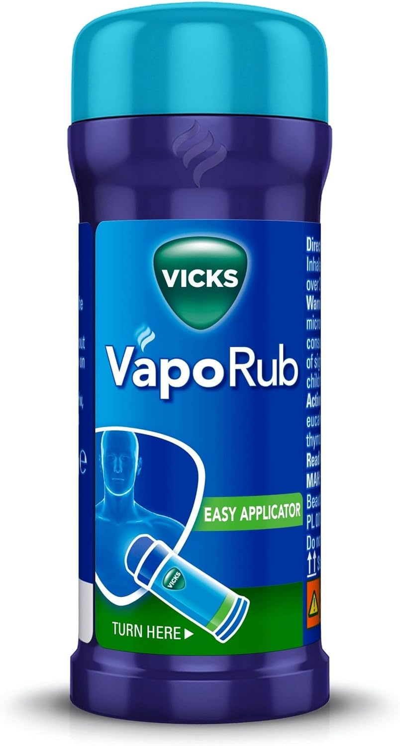 Vicks VapoRub's with Easy Application, Twist and Apply On Chest for 4 Cold Symptom Relief