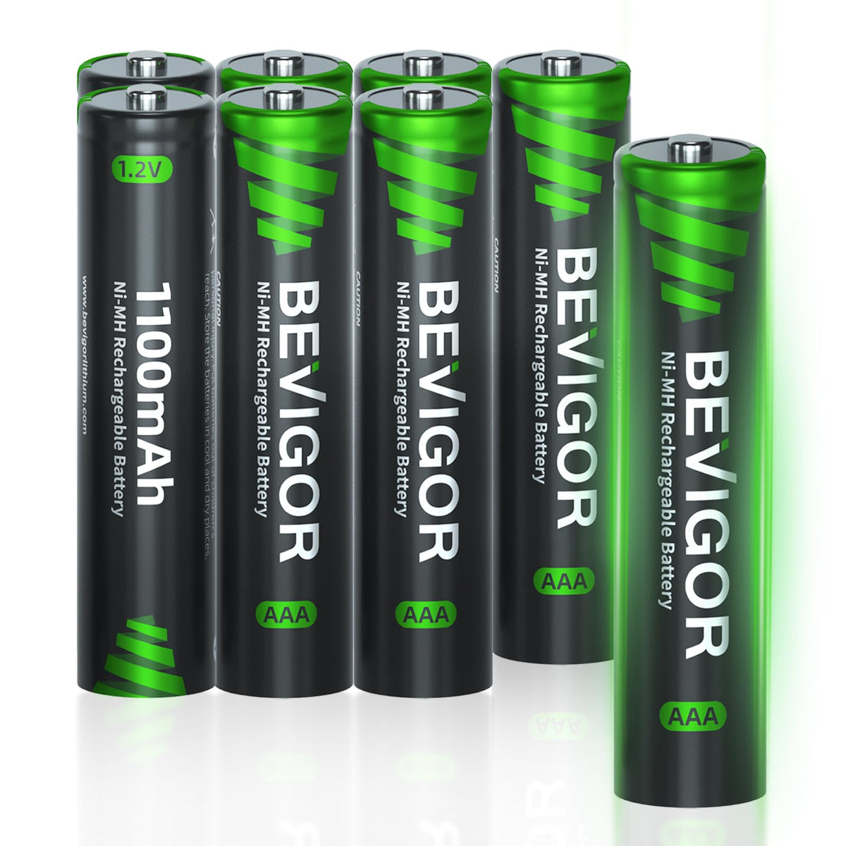 BEVIGOR AA Rechargeable Batteries 8 Pack, 1500 Cycles 2800mAh 1.2V High Capacity AA Ni-MH Rechargeable Batteries, Precharged