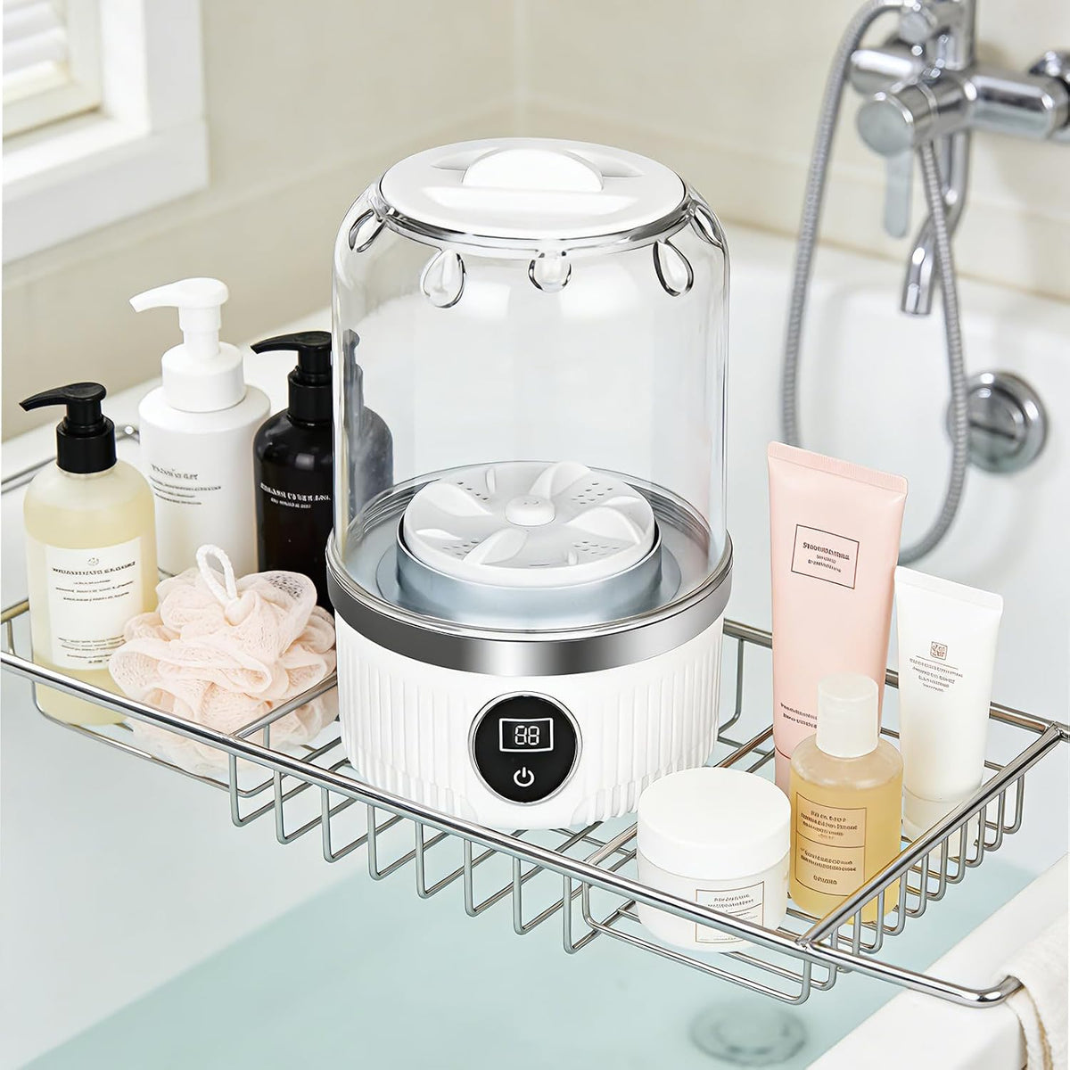 Portable Washing Machine, With a USB mini Washing Machine, 600 g Tragbare Underwear Washing Machines, Suitable for travel camping dormitories (white)