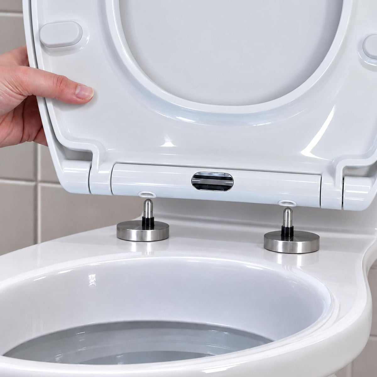 SA Products Oval Quick Release Toilet Seat Soft Close Thermoset Lid - White