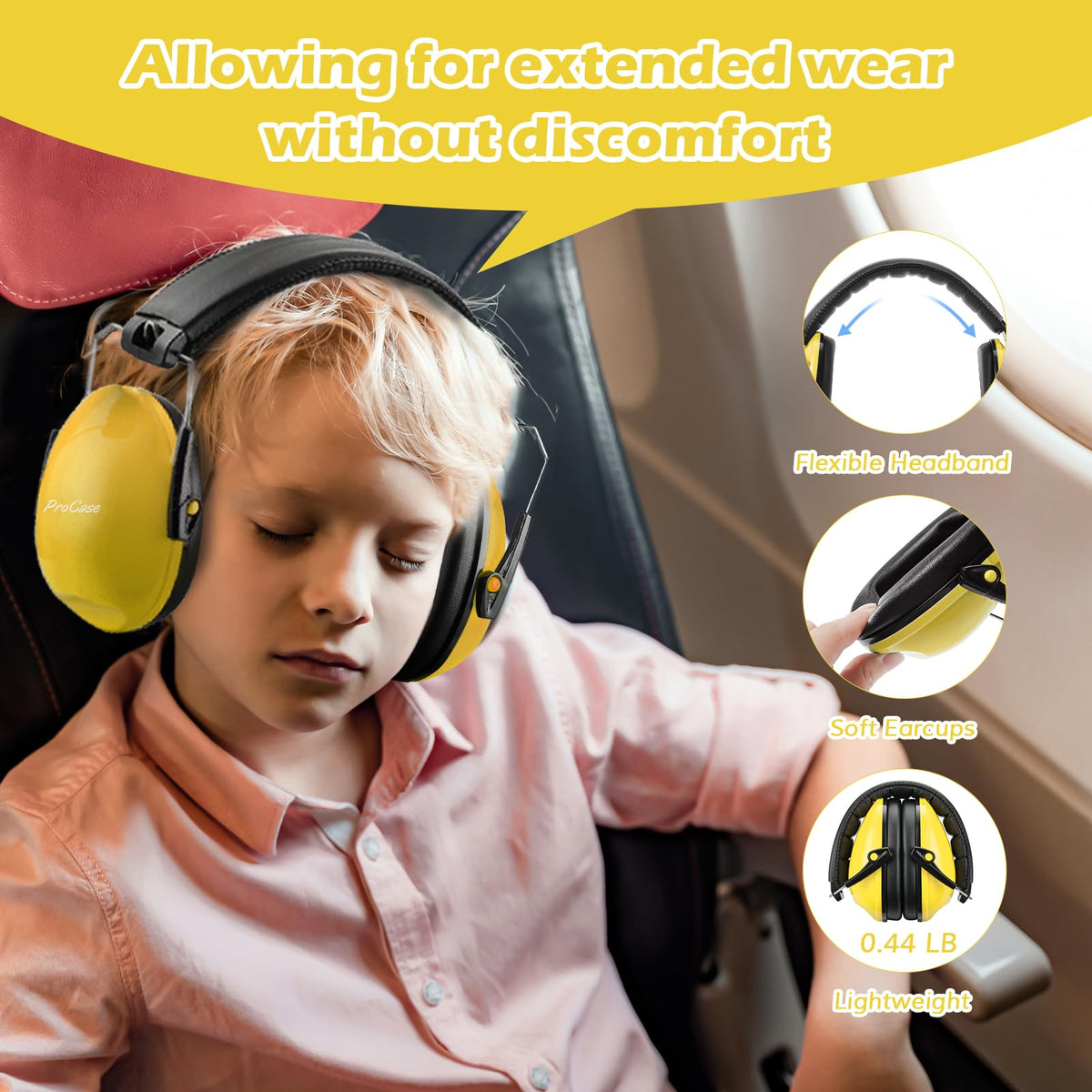 ProCase Ear Defenders for Children/Toddlers 3-16 Years SNR 27dB -Blue