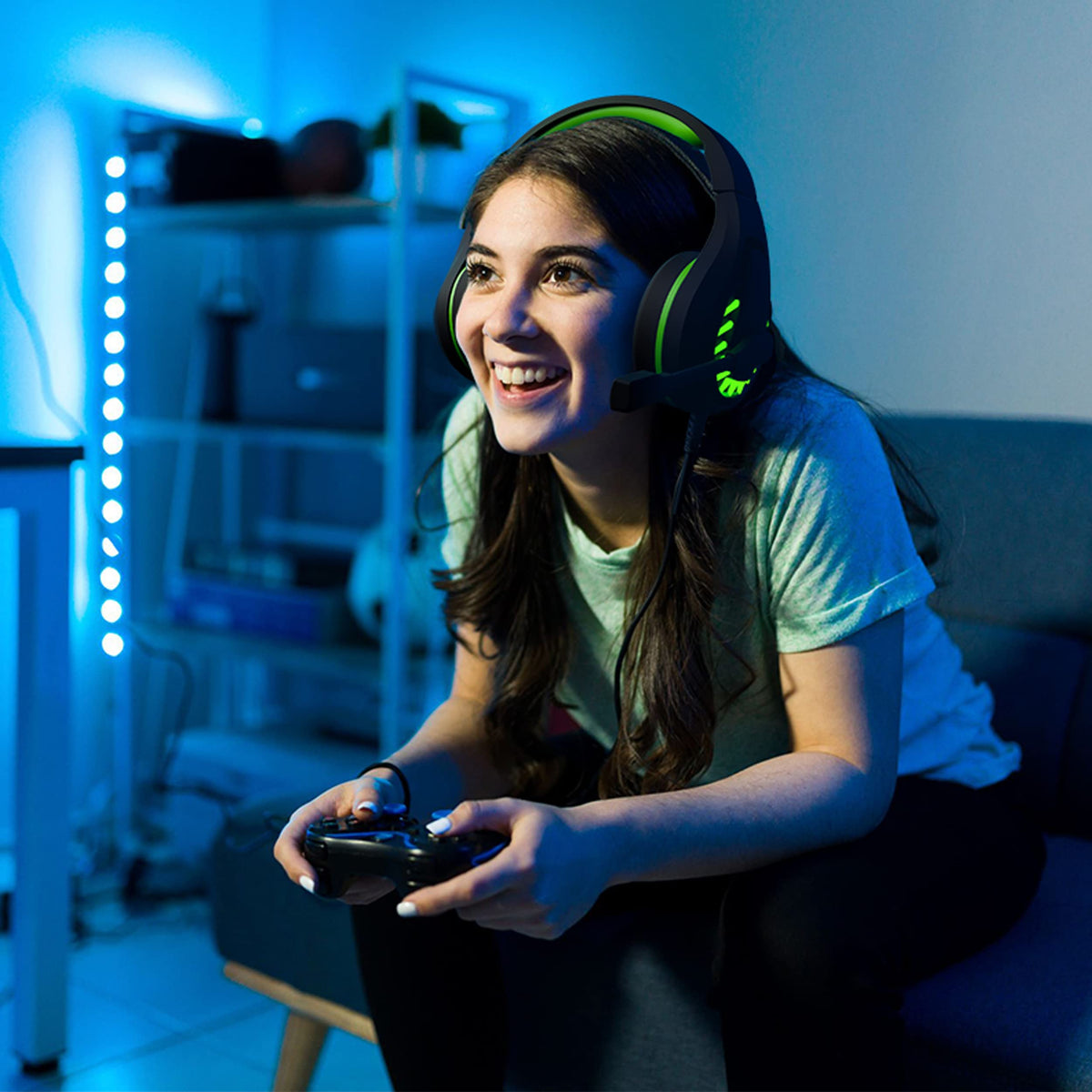 Orzly Gaming Headset for PC and Gaming Consoles compatible with PS5, PS4, XBOX SERIES X | S, XBOX ONE, Nintendo Switch & Steam Deck with noise cancelling mic - RXH-30 Siberia Edition