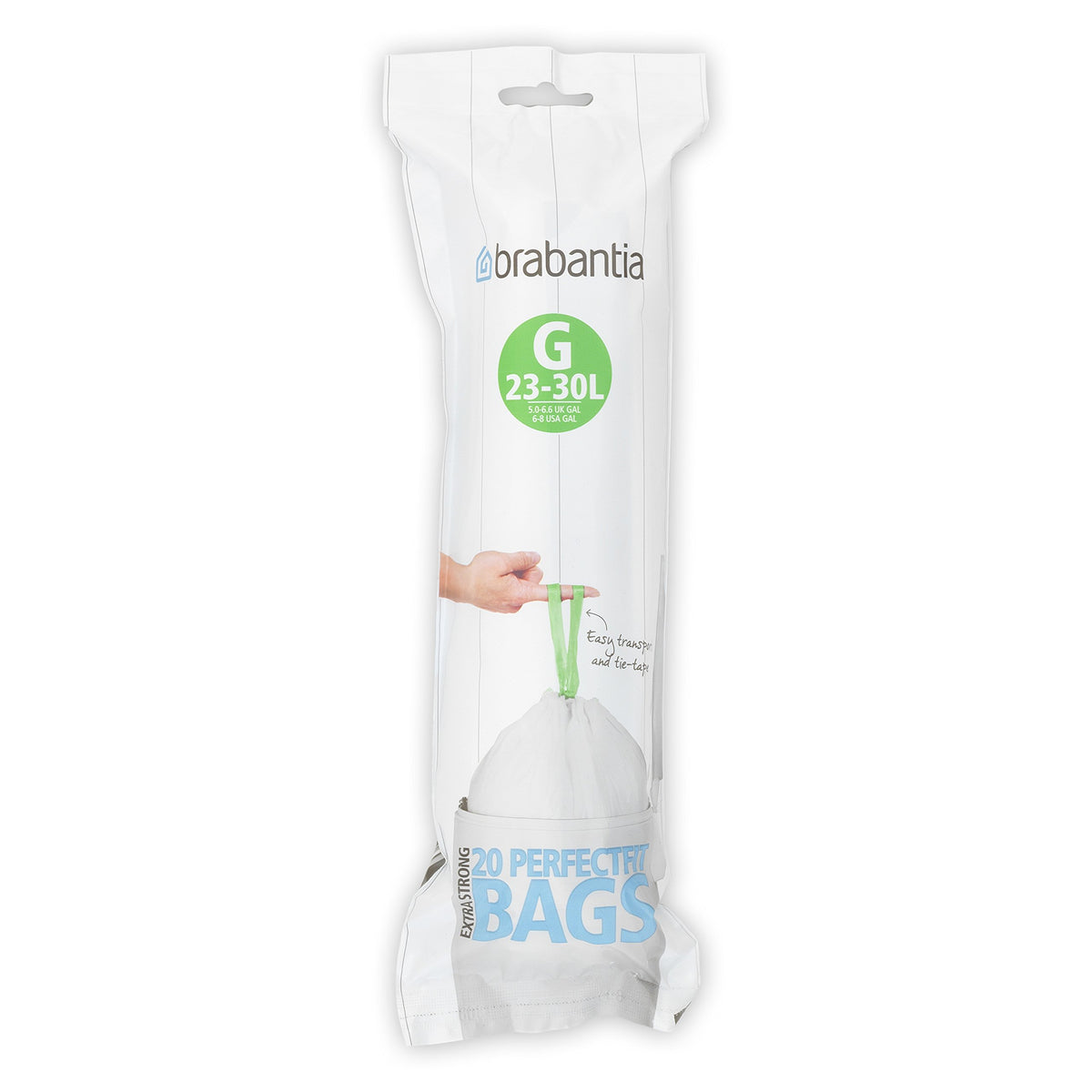 Brabantia Heavy Duty Perfect Fit Bin Liners (5 Packs of 20) 10-12 Litre