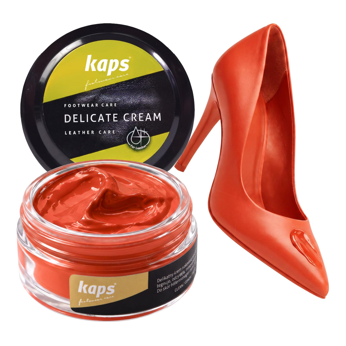 Leather Shoe Cream Polish & Conditioner, Kaps 50ml