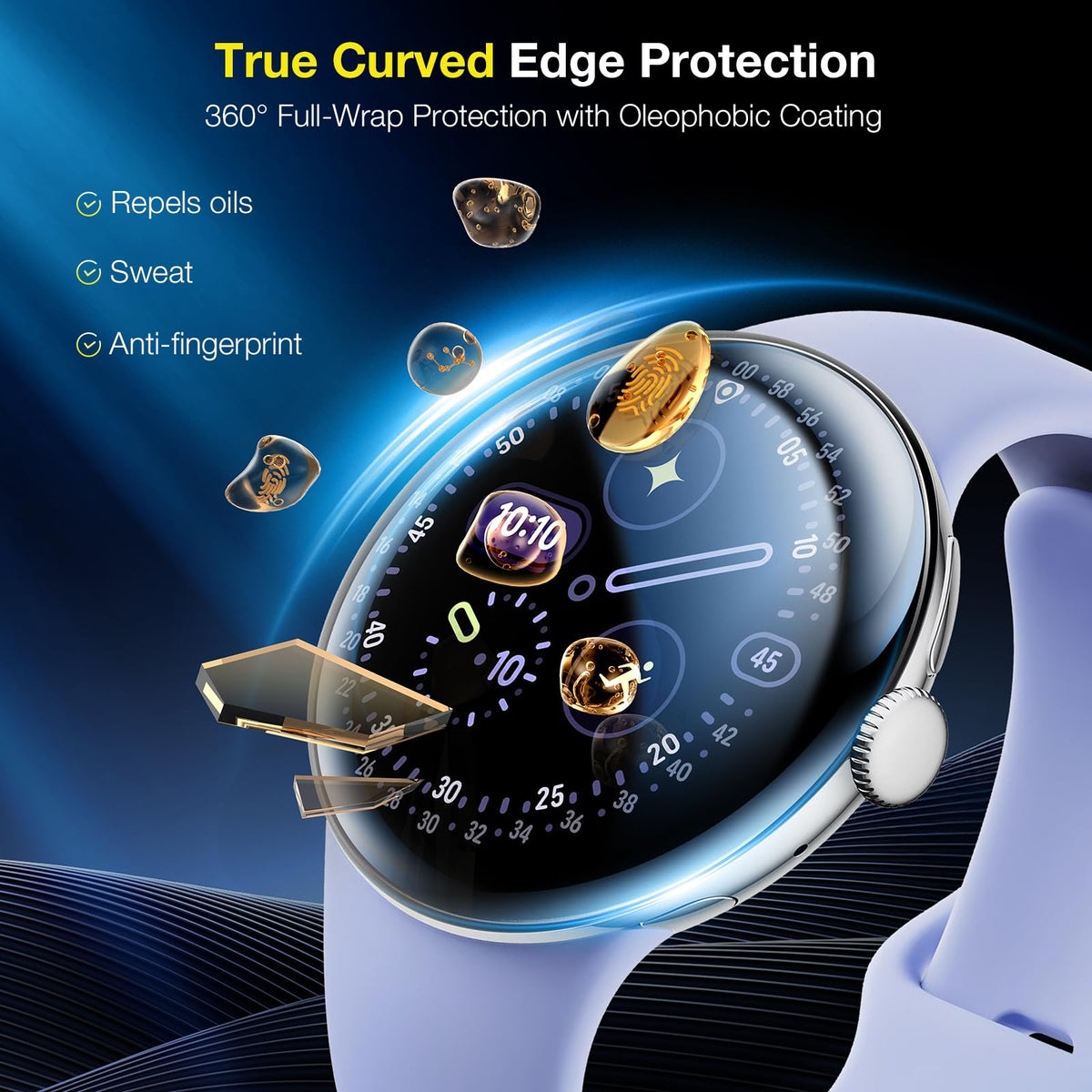 LK 6 Pack for Apple Watch Series 12/11/10 42mm Screen Protector