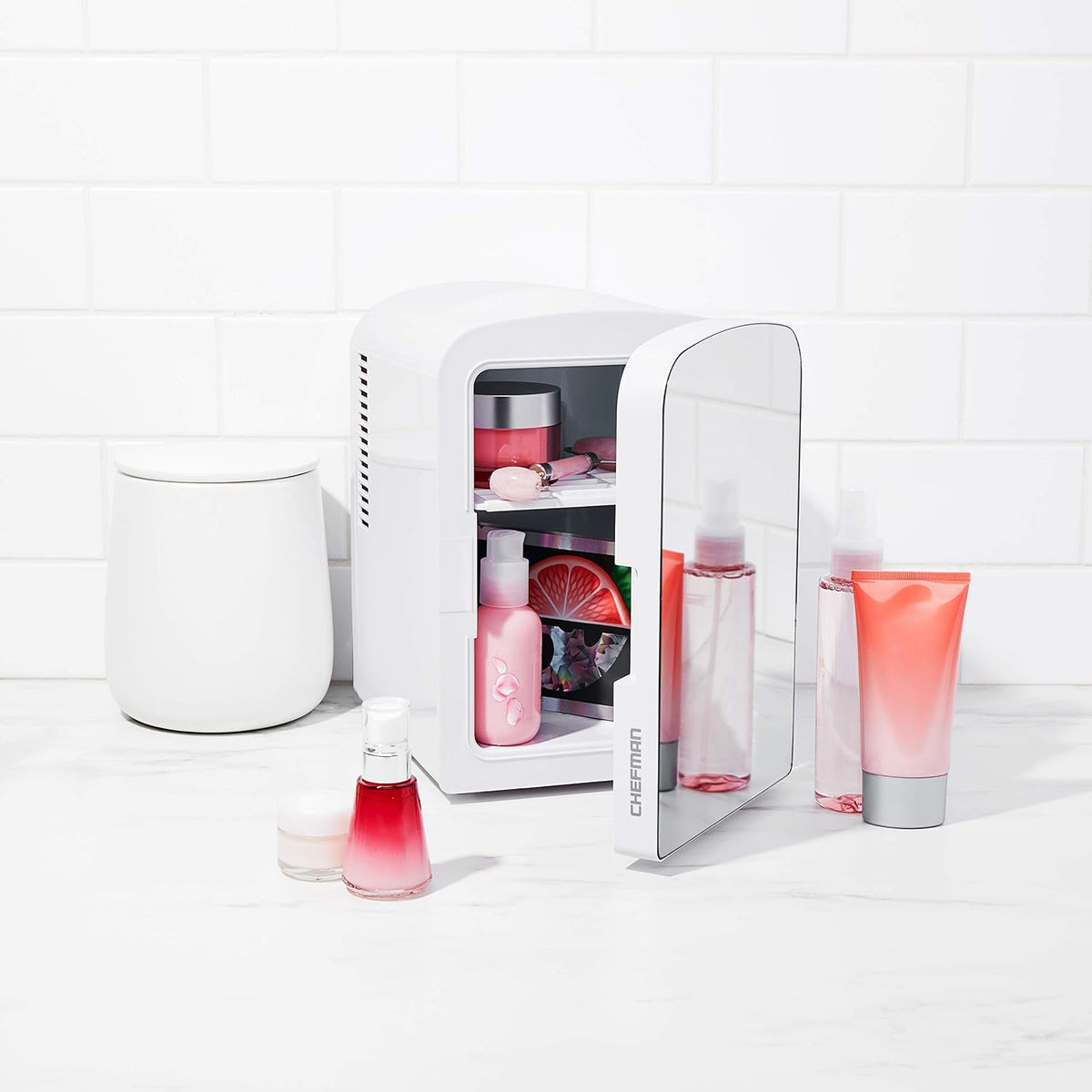 Iceman Mini Portable Eraser Personal Fridge, Cools & Heats, 4 Litre Capacity, Chills 6 12oz cans, 100% Freon-Free & Eco Friendly, Includes Plugs for Home Outlet & 12V Car Charger, Black