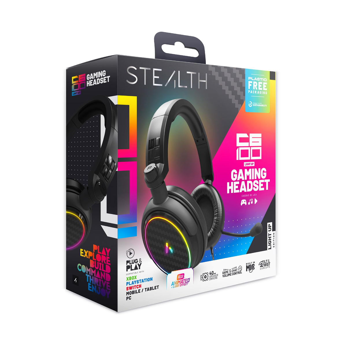 STEALTH C6-100 Gaming Headset Range (Green)