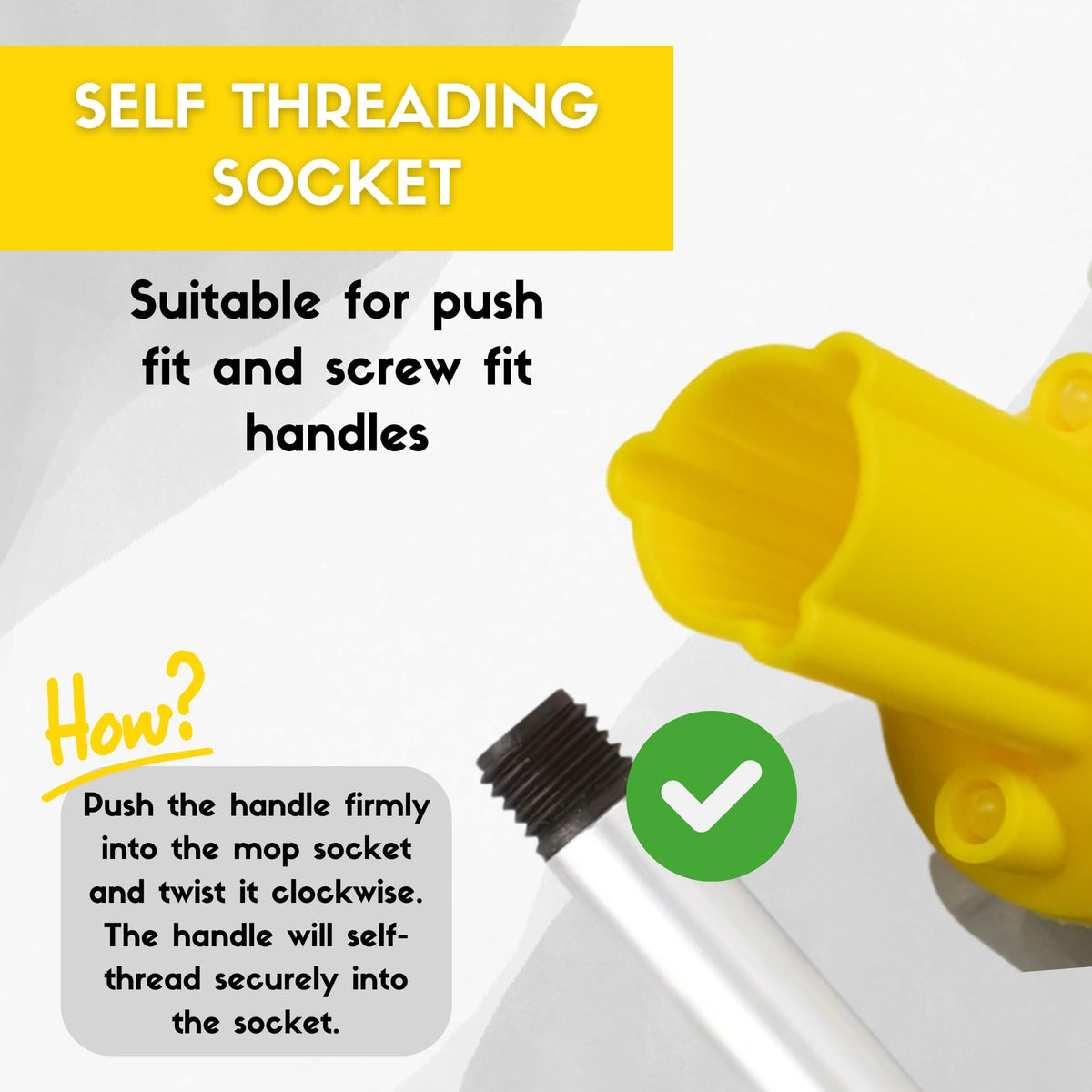 Avern Exel Mop Heads BIG White Push Socket Fit Mop Heads (Pack Of 10) Disposable Super Absorbent Heavy Duty Mops - Colour Coded - Robert Scott (Blue (10 Pack))