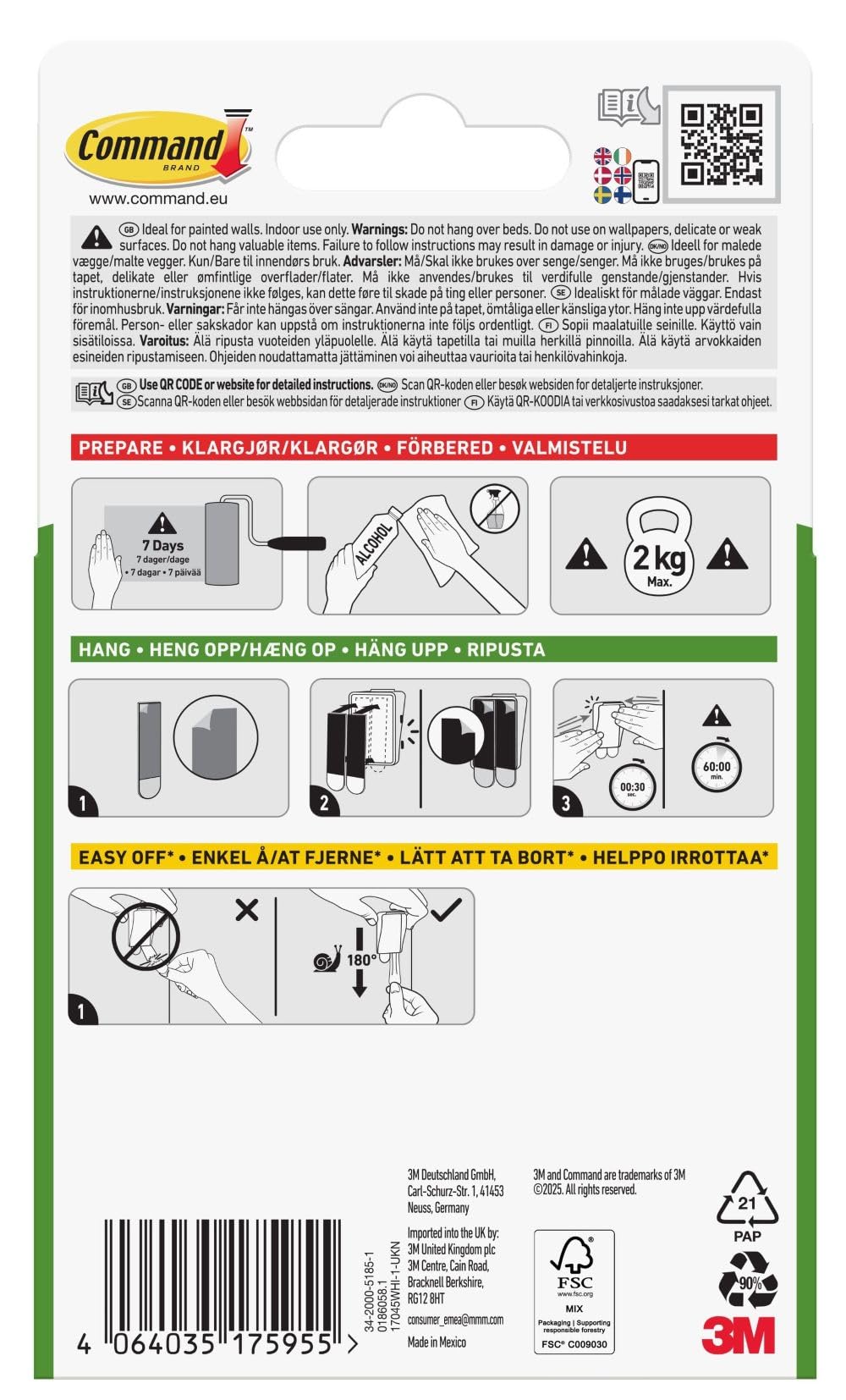 Command Strips for Picture Hanging, Narrow, 14 Pairs (28 Adhesive Strips)