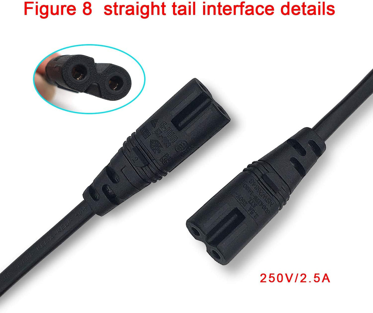 2 Pin Mains Power Lead Figure 8 IEC C7 Cable Compatible With Xbox One S Slim Game Console, Xbox One X, Sony PS2 PS3 PS4 (Slim Edition), PSP, PSV, HP/Samsung/Sony/Acer/Asus/Lenovo/MSI Laptop