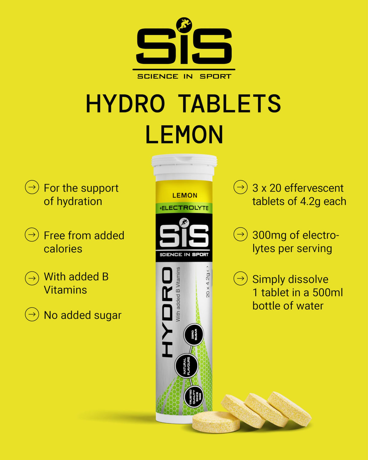 Science in Sport Hydro Electrolyte Tablets, Berry, 20 Tablets