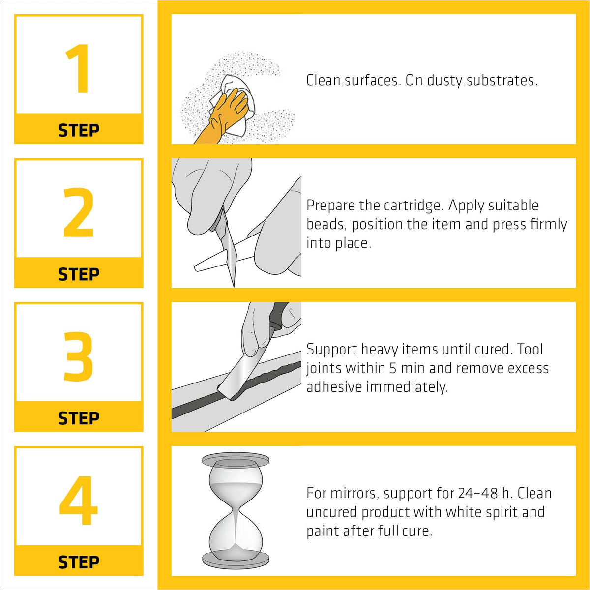 Sika Stixall Extreme Power Sealant And Adhesive, Crystal Clear, 290ml