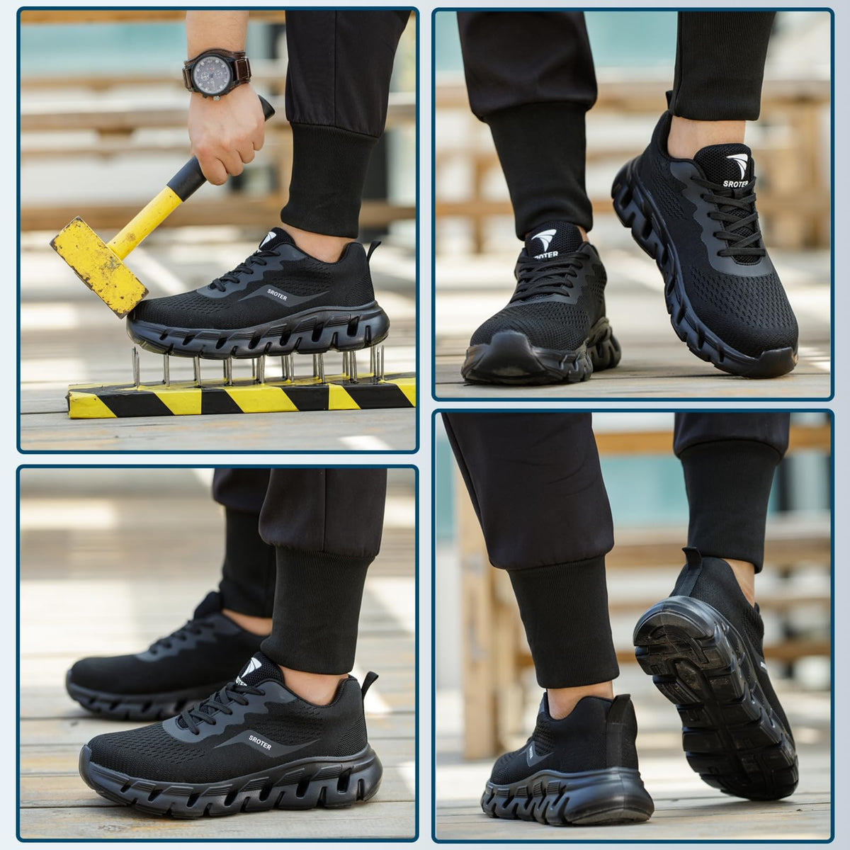 Steel Toe Cap Trainers Safety Trainers Mens Womens Lightweight Safety Shoes Non Slip Breathable Comfortable Work Boots
