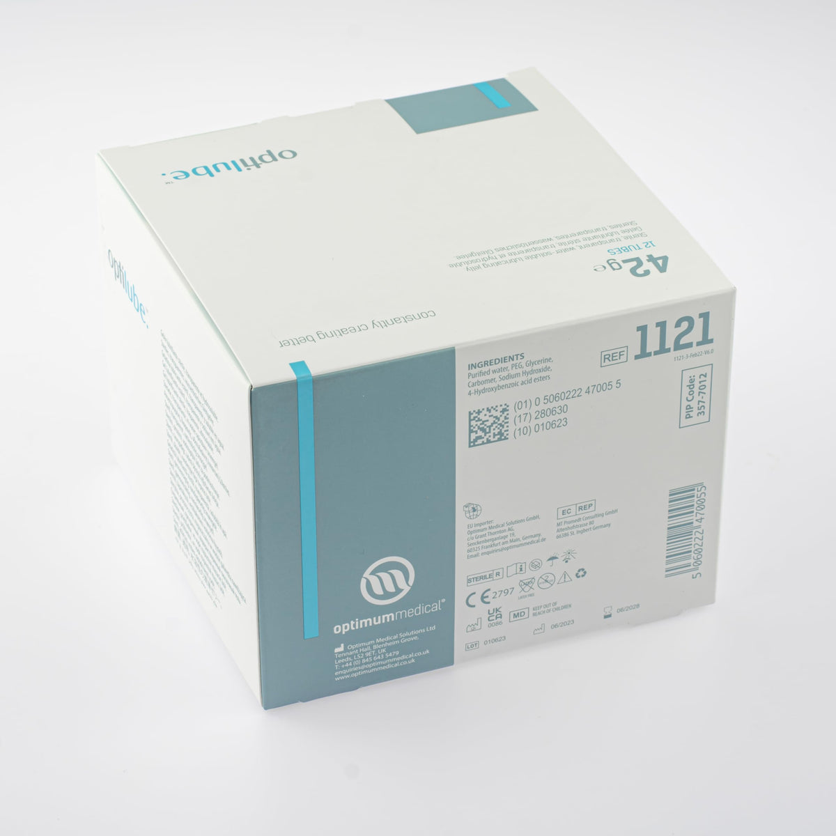 OptiLube Tubes - Sterile Lubricating Jelly for Insertion of Medical Devices in 5g, 42g, 82g, and 113g Tubes, Water Soluble Lubricant with Easy-to-Use Flip Cap (5g x 48)