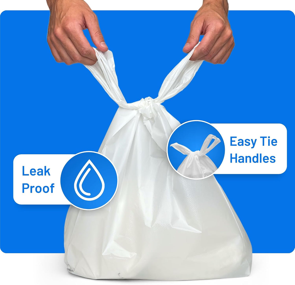 Plastic Carrier Bags White - Standard Retail Size 12x18x24", 200 Pack