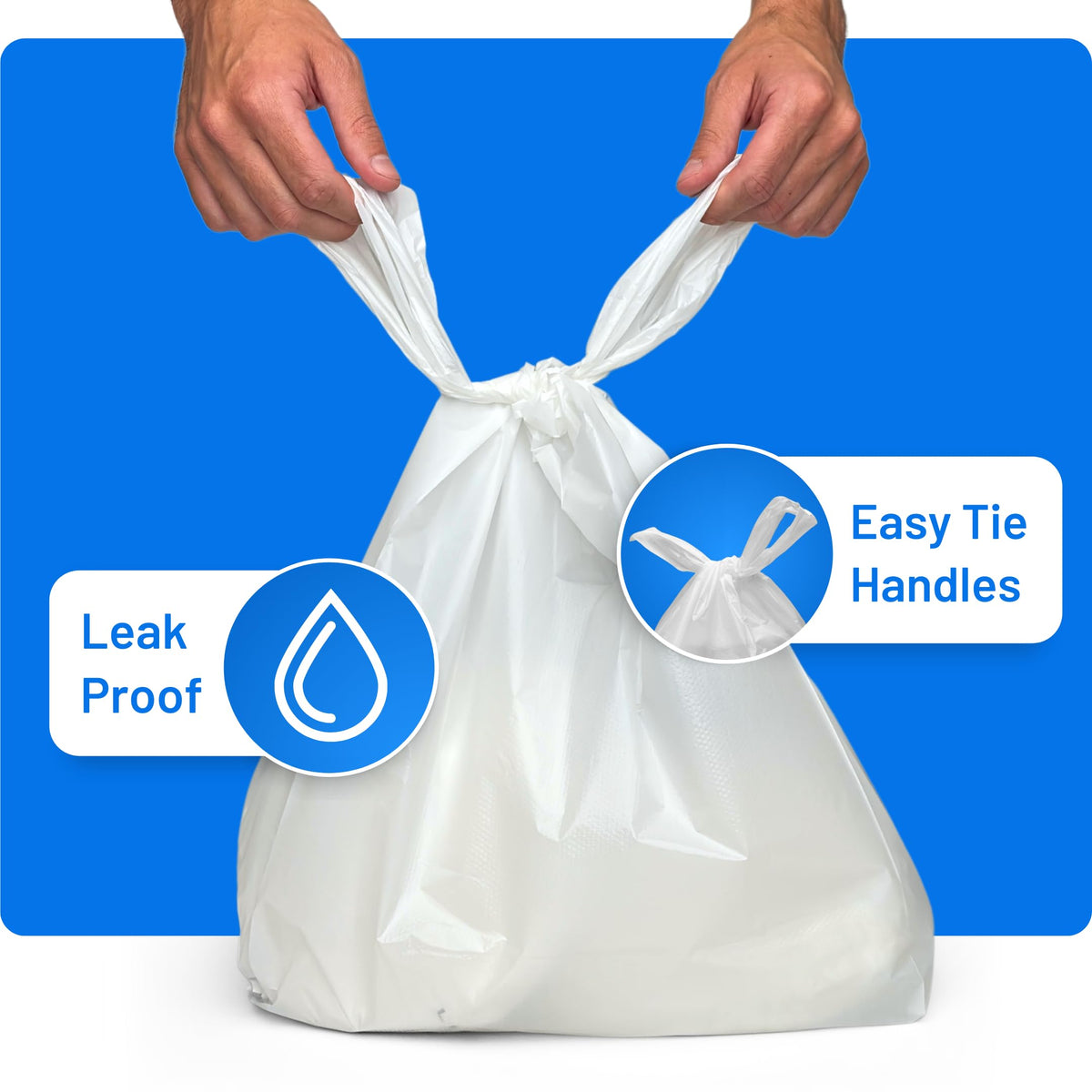 Plastic Carrier Bags White - Standard Retail Size 12x18x24", 200 Pack