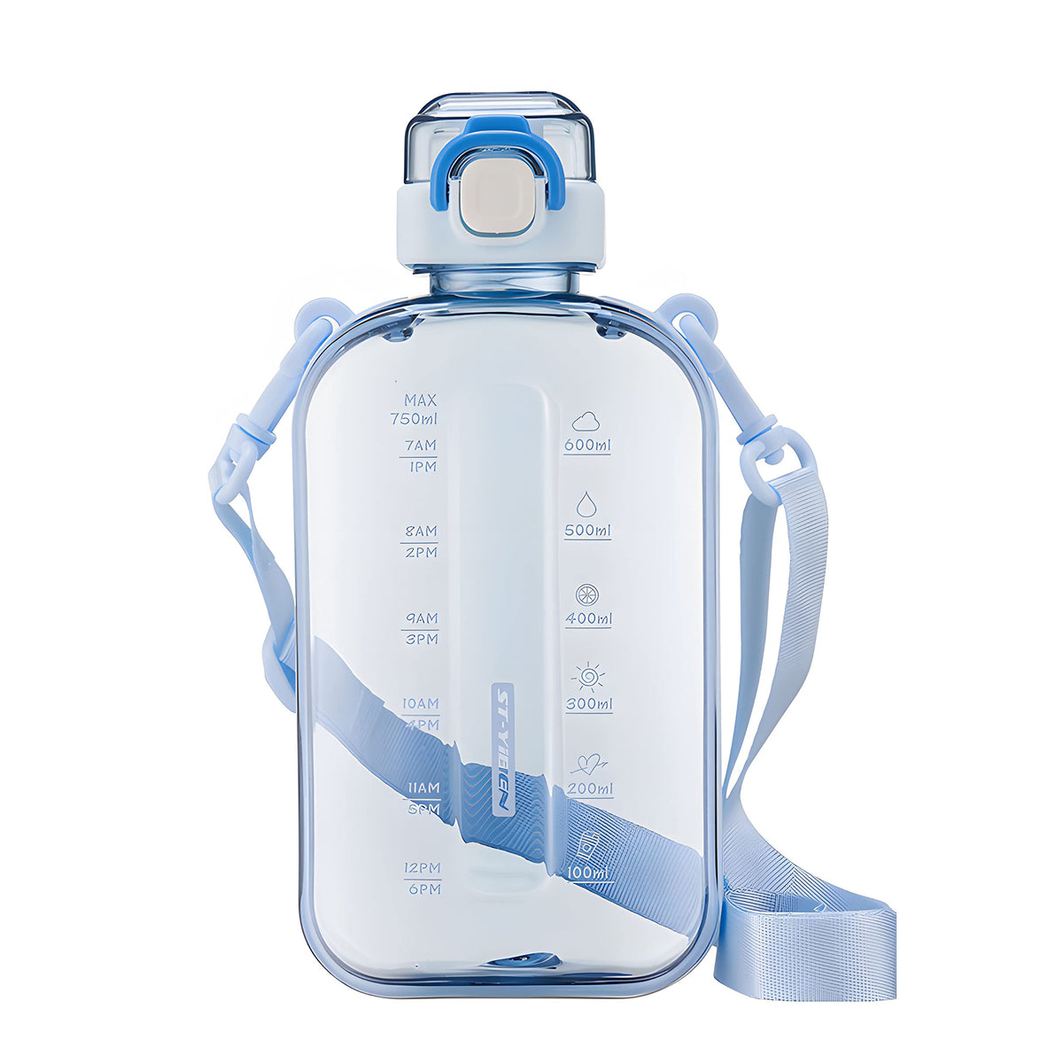 SEASEVEN Flat Water Bottle 750ML for Gym,School Office(Flat Pink)