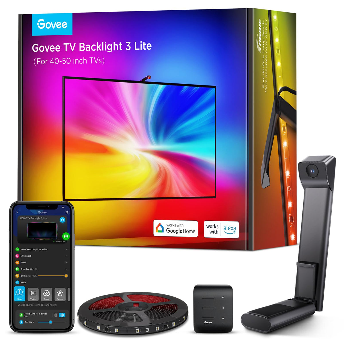 Govee TV Backlight 3 Lite with Fish-Eye Correction Function