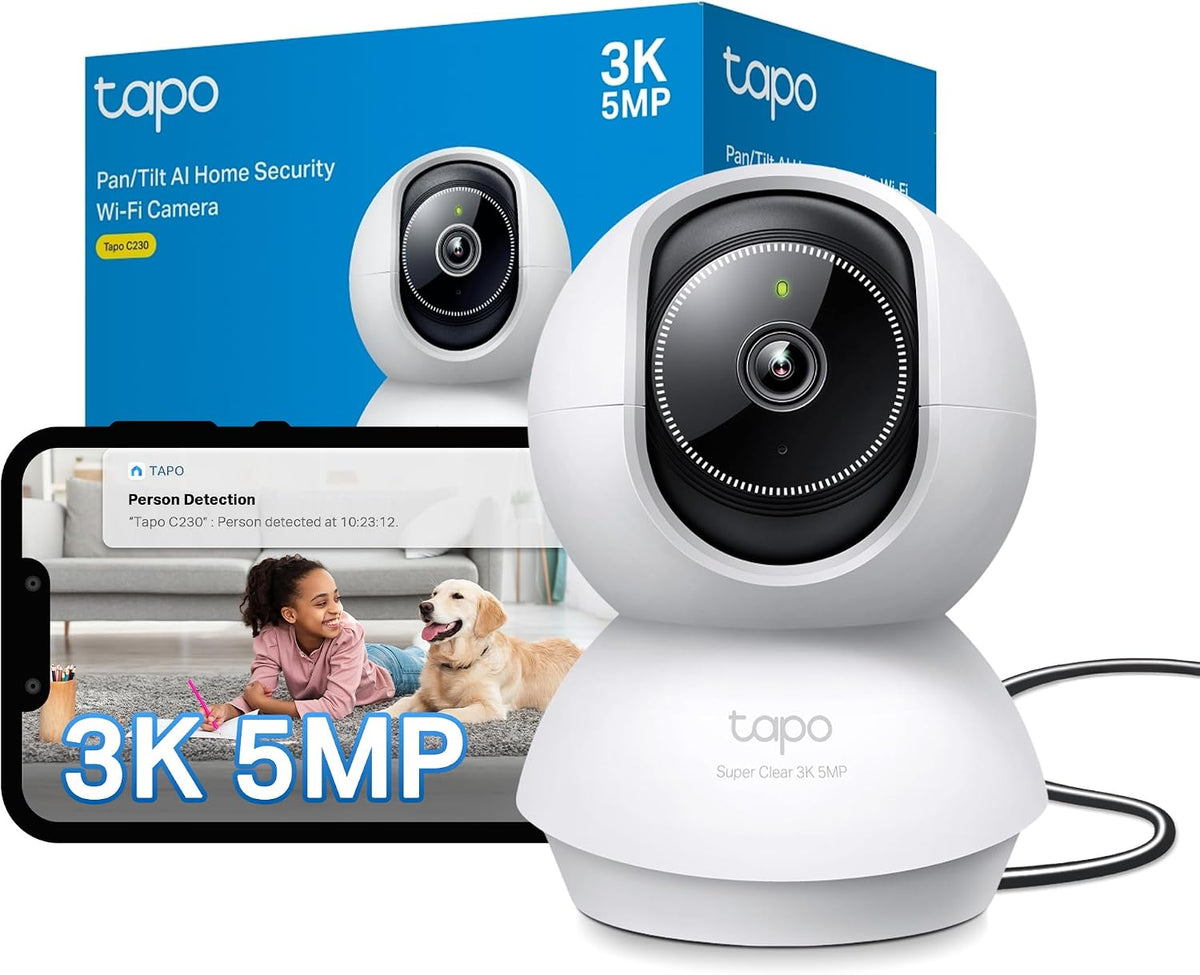 Tapo C230 3K 5MP Pan/Tilt Indoor Security Camera Pet Camera Baby Camera