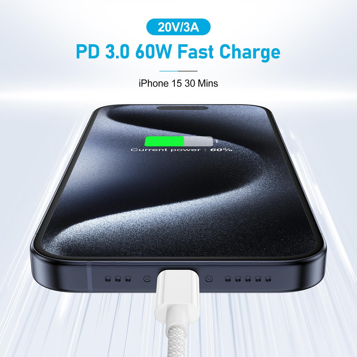 USB C Charger Cable, 2Pack 2M Braided iPhone Cable USB C to C Fast Charging for Apple iPhone 17 16 15 Pro Max Pro Plus, for iPad Pro/Air/Mini, for MacBook Air/Pro, for Samsung Galaxy Series and more