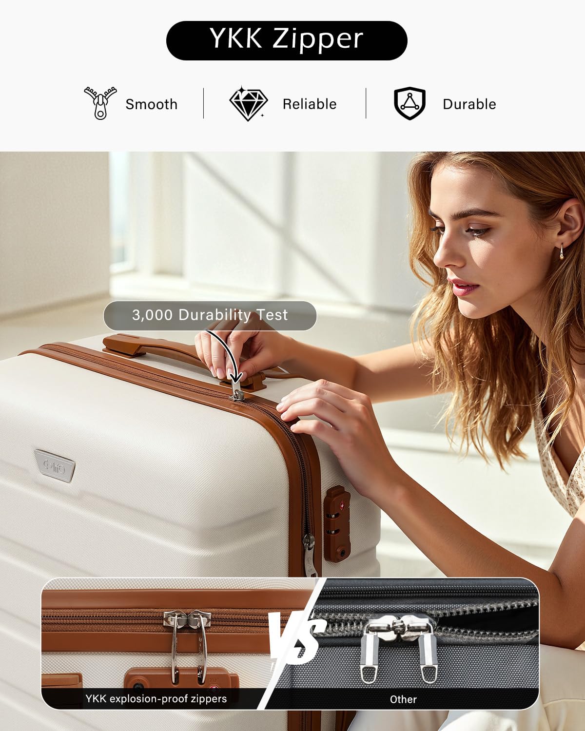 COOLIFE 28 Inch Large Suitcase, ABS+PC, Lightweight Hard Shell Luggage