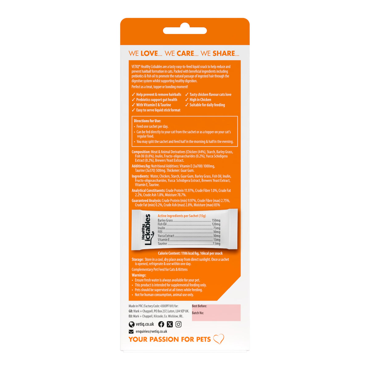 VETIQ Healthy Bites Cat Variety Treats for Cats & Kittens (84 Servings)