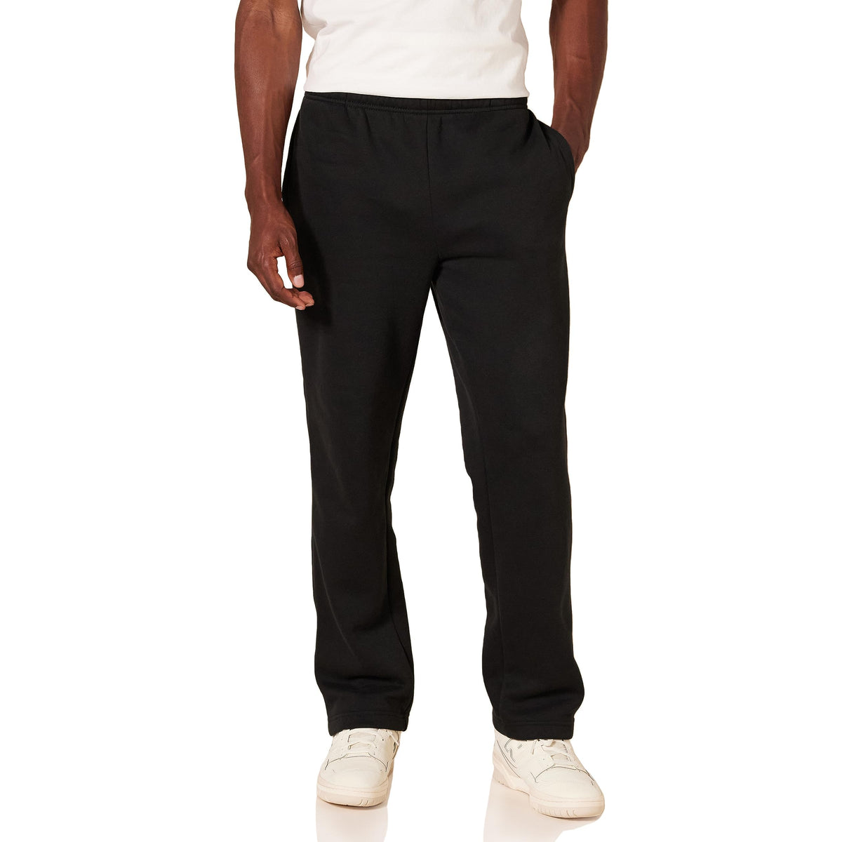 Amazon Essentials Men's Fleece Open Bottom Sweatpant (Available in Big and Tall)