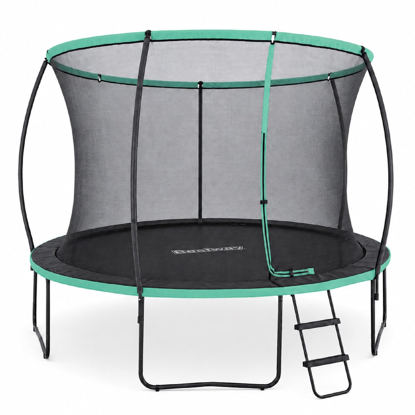 Bestway Xtreme Air Trampoline, 8ft/10ft/12ft Outdoor Round Trampoline with Fully Sewn Gap-Free Safety Enclosure Net, Ladder & Anchor Kit, 2-Year Warranty Guaranteed