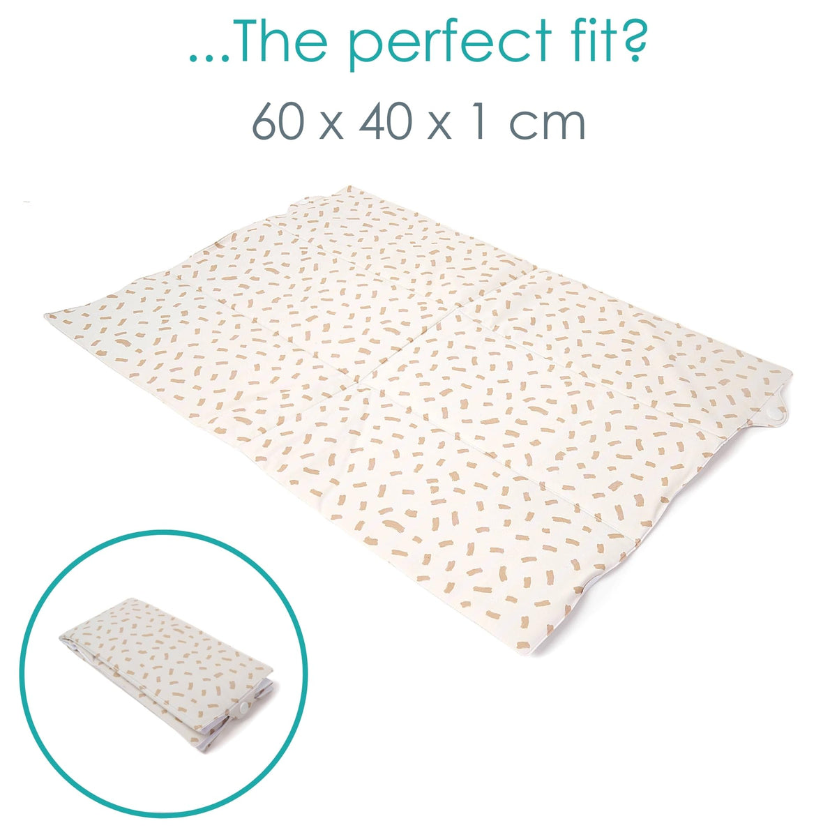 Clair de Lune Jungle Dream Foldable Changing Mat, Easy Clean Soft Water Resistant Travel Pad 60 x 34 cm