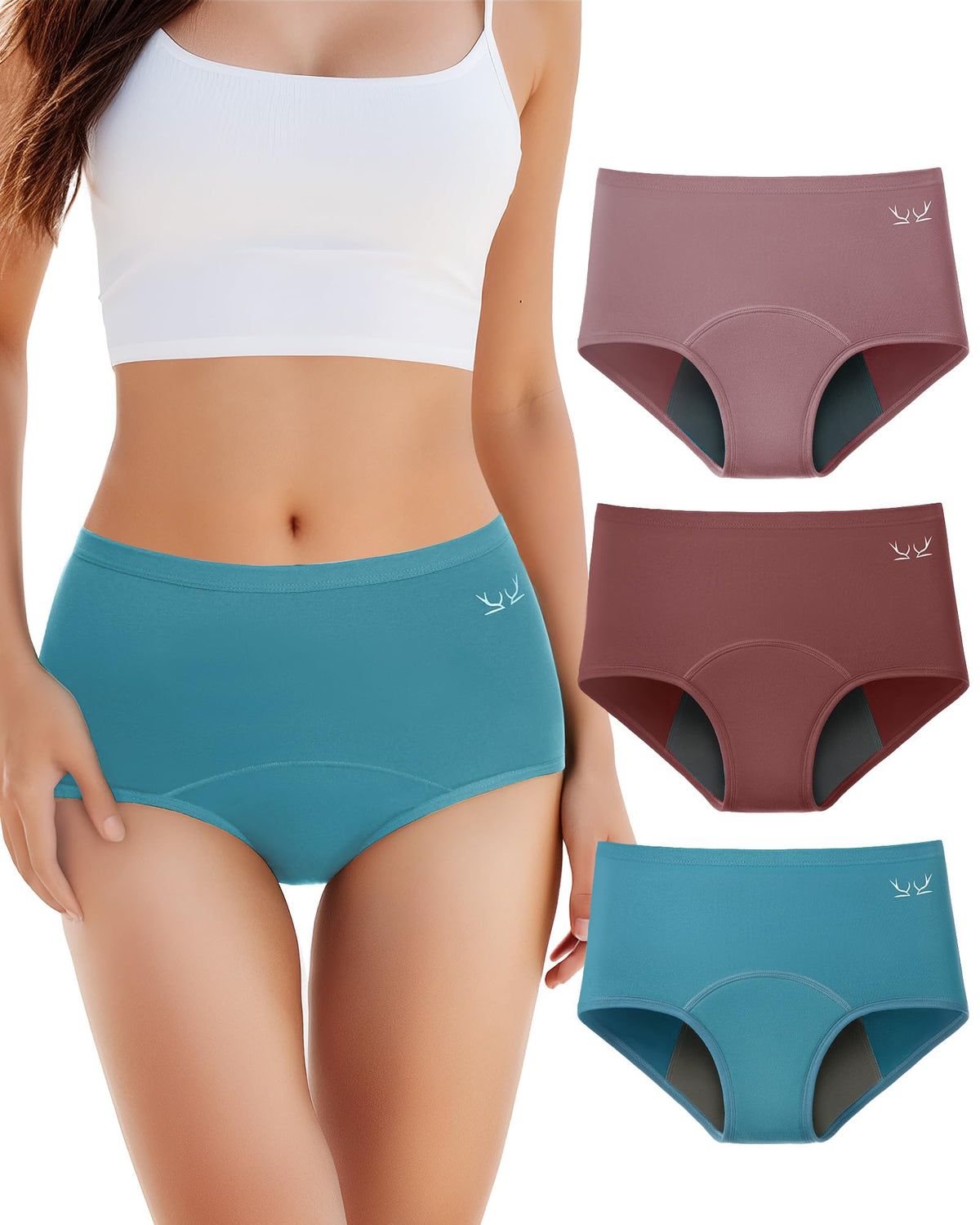 TANSTC Period Pants for Women, Heavy Flow Leakproof Menstrual Knickers