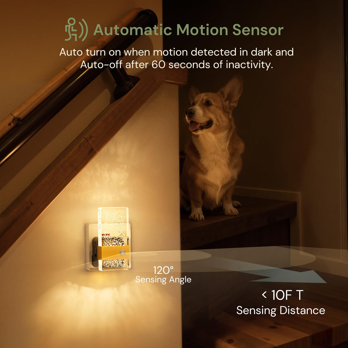LOHAS-LED Night Light Plug in Wall with Motion Sensor, Dimmable Night Light