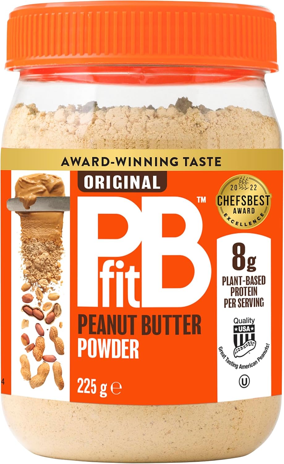 PBfit Classic Peanut Butter Powder 225g, with 8g Protein, 3g Fibre