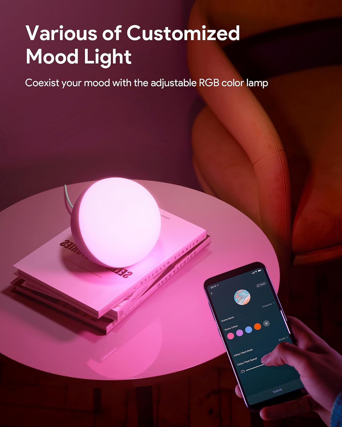 Hifree Smart Table Lamp, LED RGB Dimmable Touch Desk & Bedside Lamp