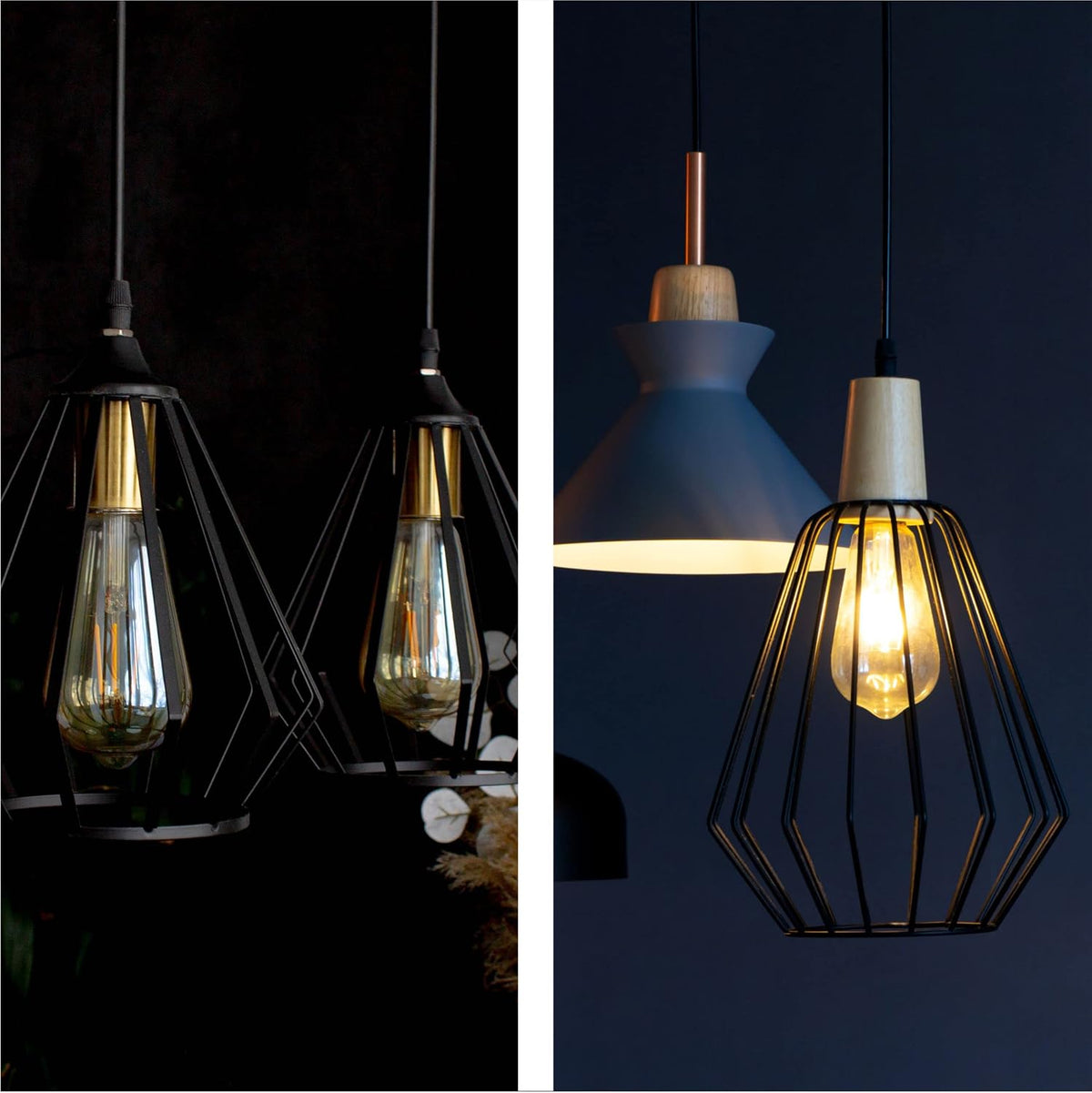 TEKLED LED Filament Style ST64 Bulbs E27 Dimmable 6.5W 60W Equiv 2700K 2 Pack Warm White