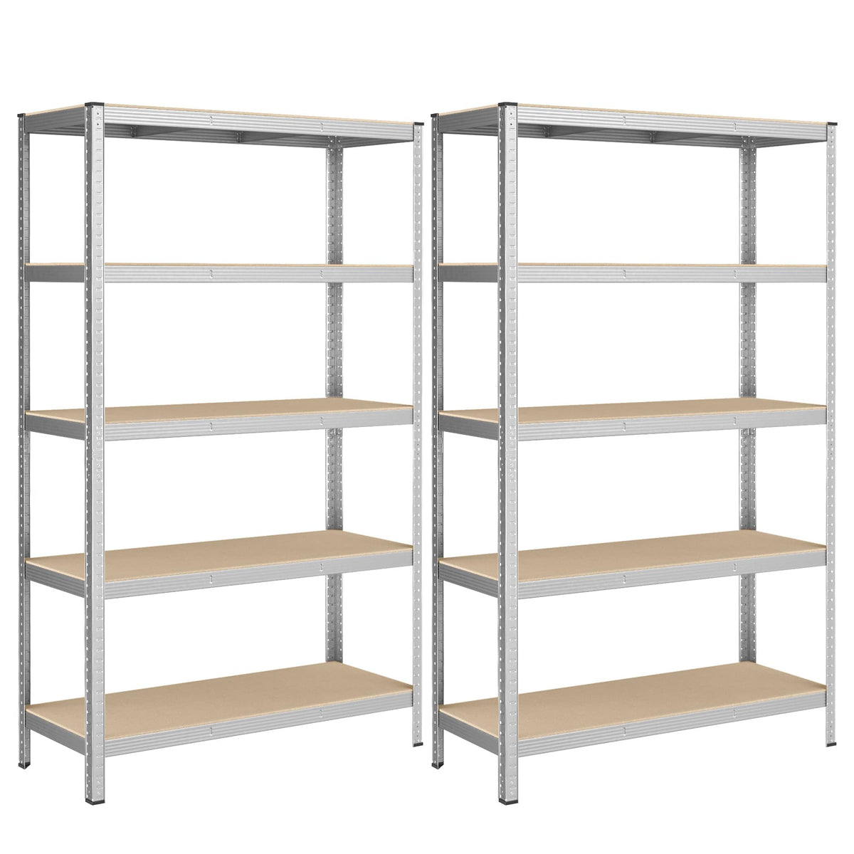 SONGMICS 5-Tier Heavy-Duty Shelving Units, Set of 2, Boltless Assembly