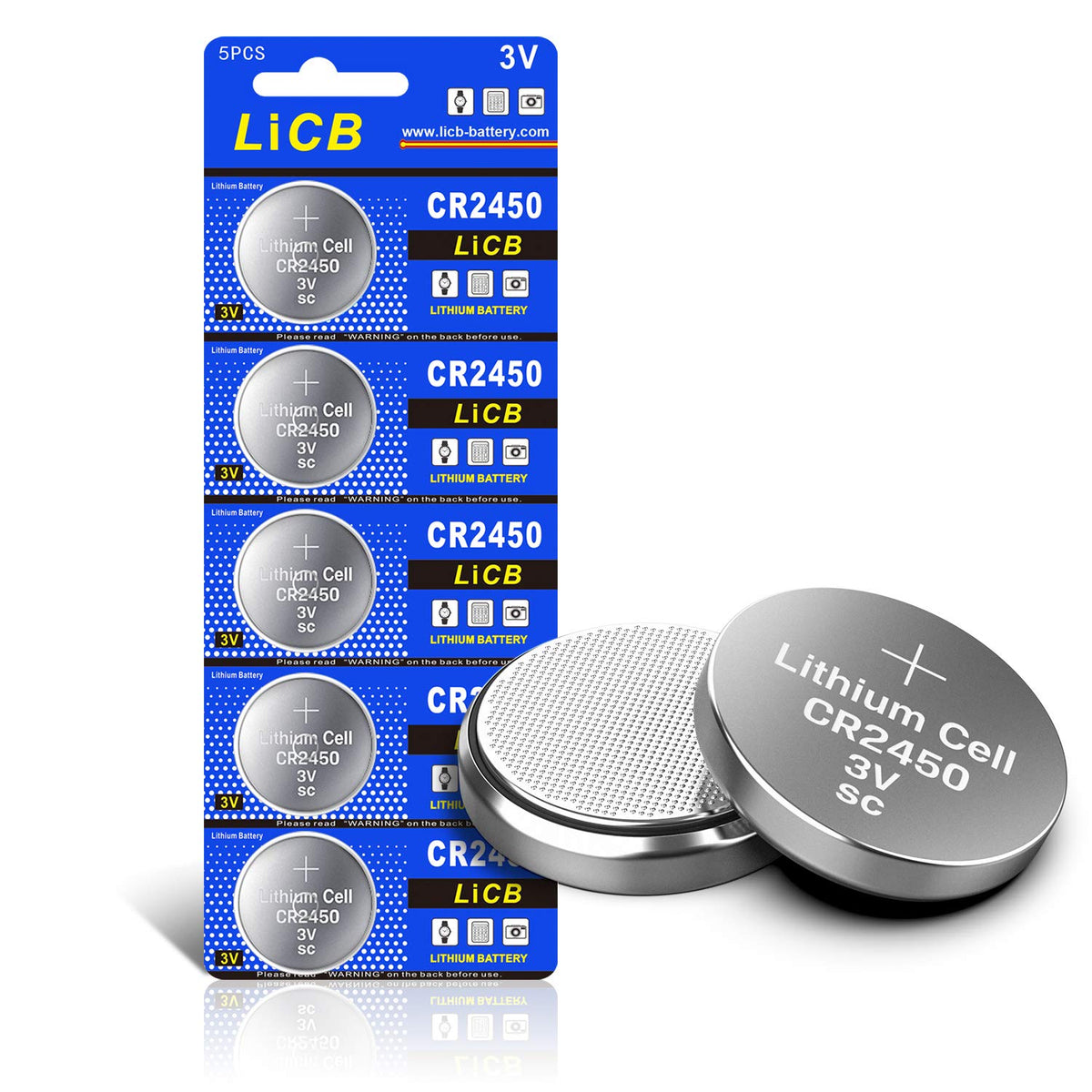 LiCB CR2450 3V Lithium Battery (10PCS)