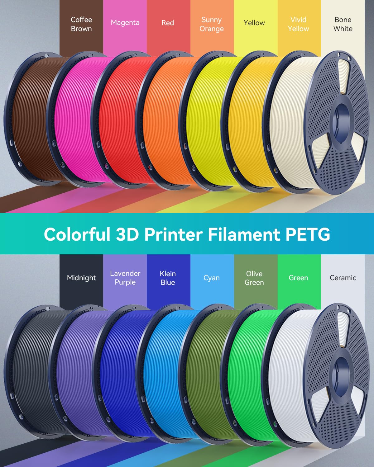 SUNLU PETG Filament 1.75mm Black PETG, High Toughness 3D Printer Filament