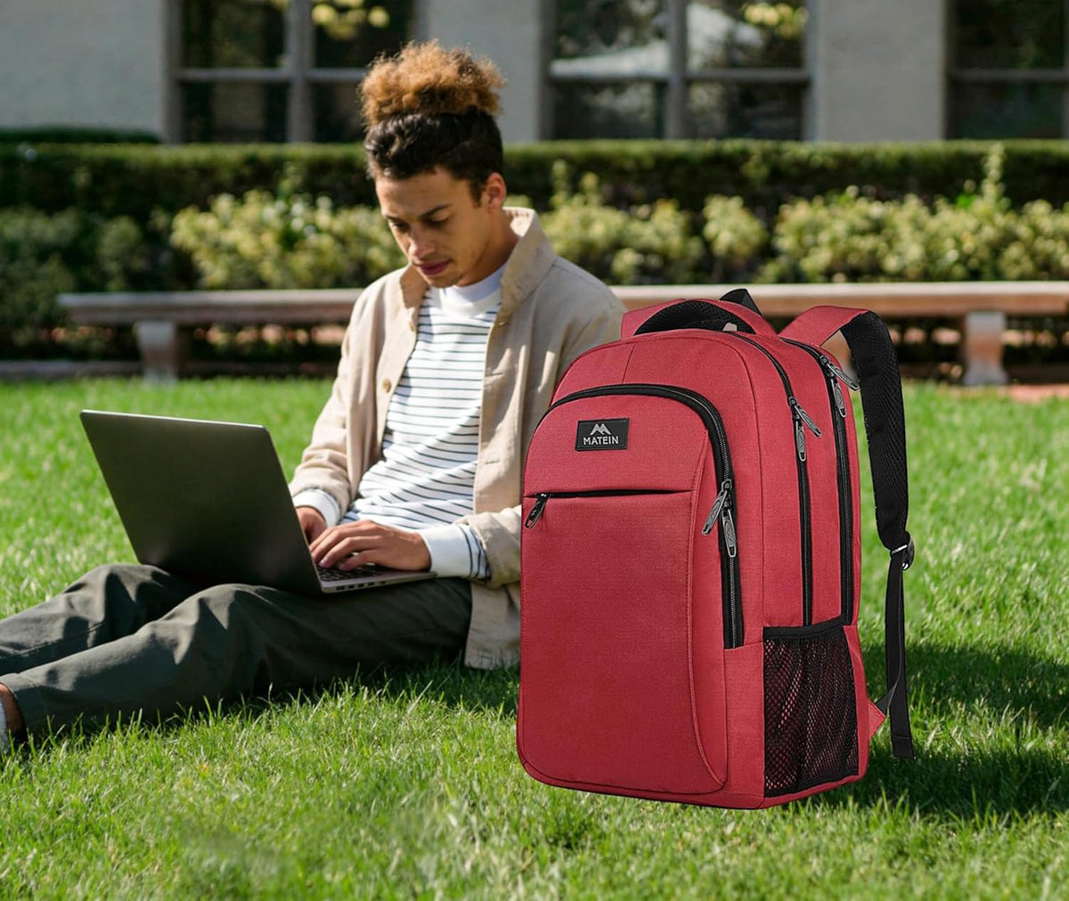 MATEIN Travel Laptop Backpack, Work Bag Laptop Bag, Rucksack for Men Work