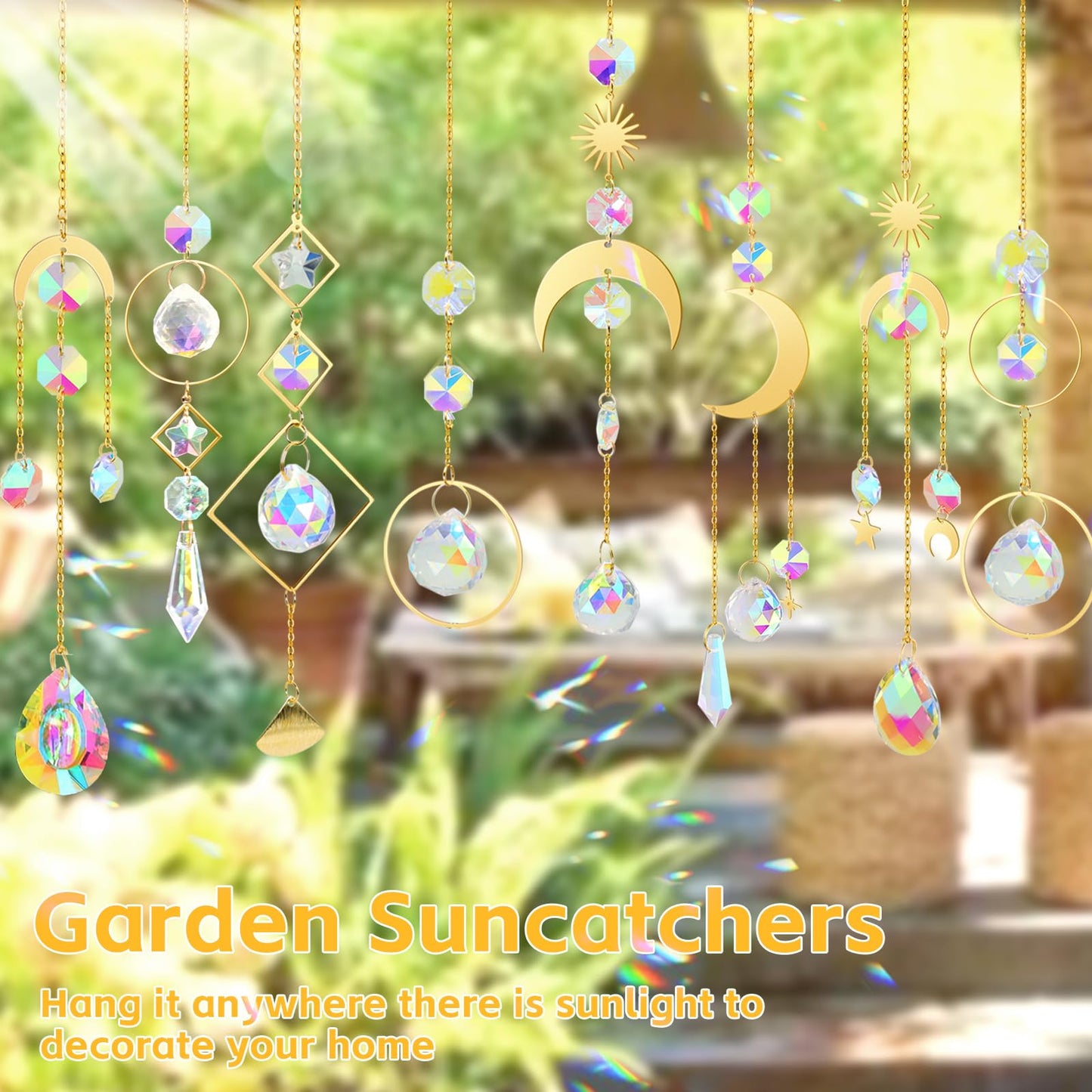 240PCS DIY Sun Catchers Making Kits for Adults, Crystal Suncatchers Kit with Colourful Prism Pearl Rainbow Maker for Windows, Hanging, Indoor, Outdoor, Garden Decor (Silver)
